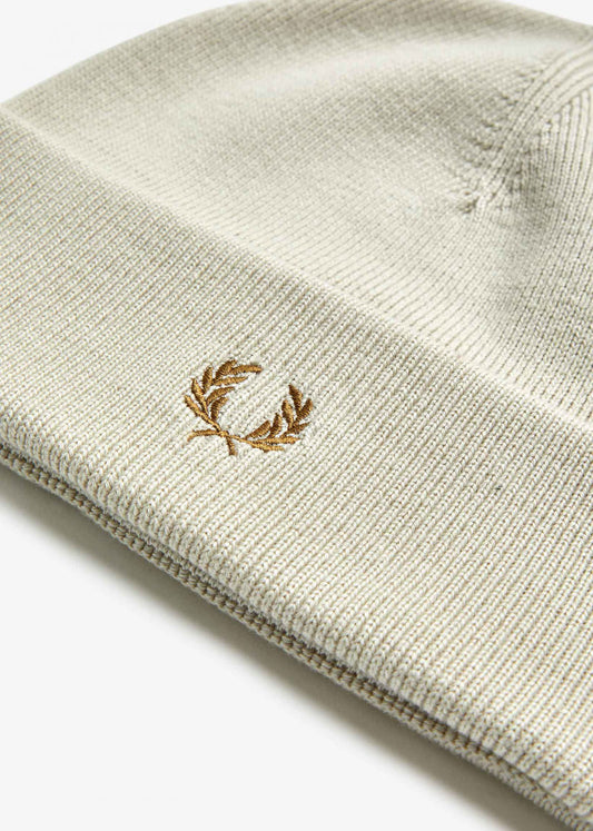 Fred Perry Mutsen  Classic beanie - oatmeal dark caramel 