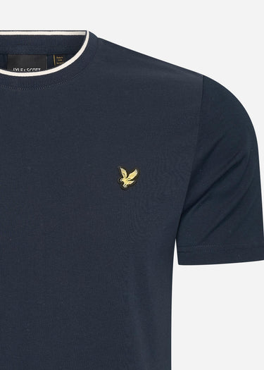 Lyle & Scott T-shirts  Tipped t-shirt - dark navy chalk 