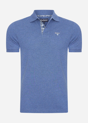 Barbour Polo's  Tartan pique polo - chambray marl 