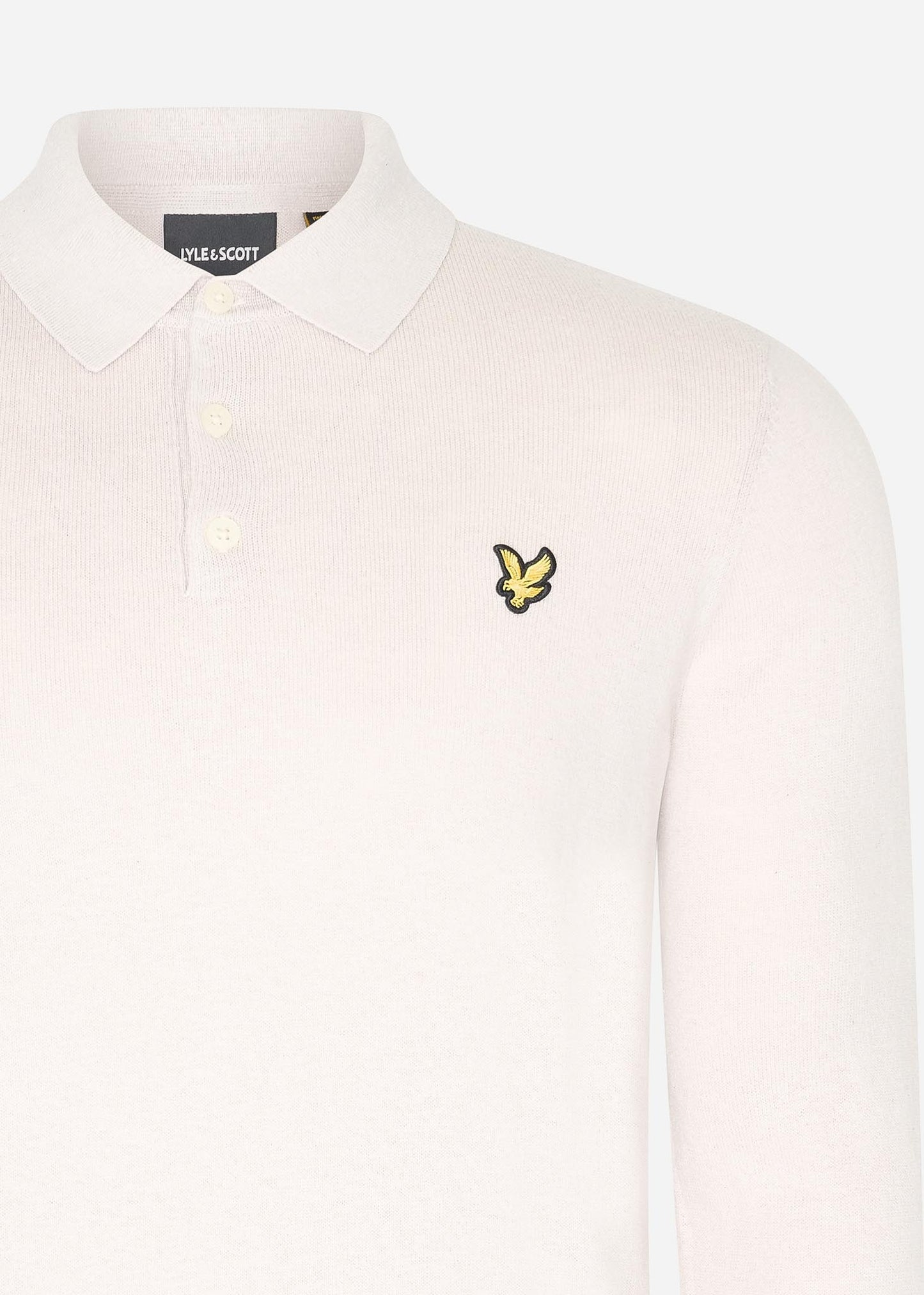 Lyle & Scott Truien  Cotton merino long sleeve knitted polo - cove 