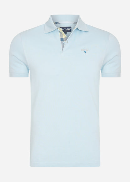 Barbour Polo's  Tartan pique polo - niagra mist 