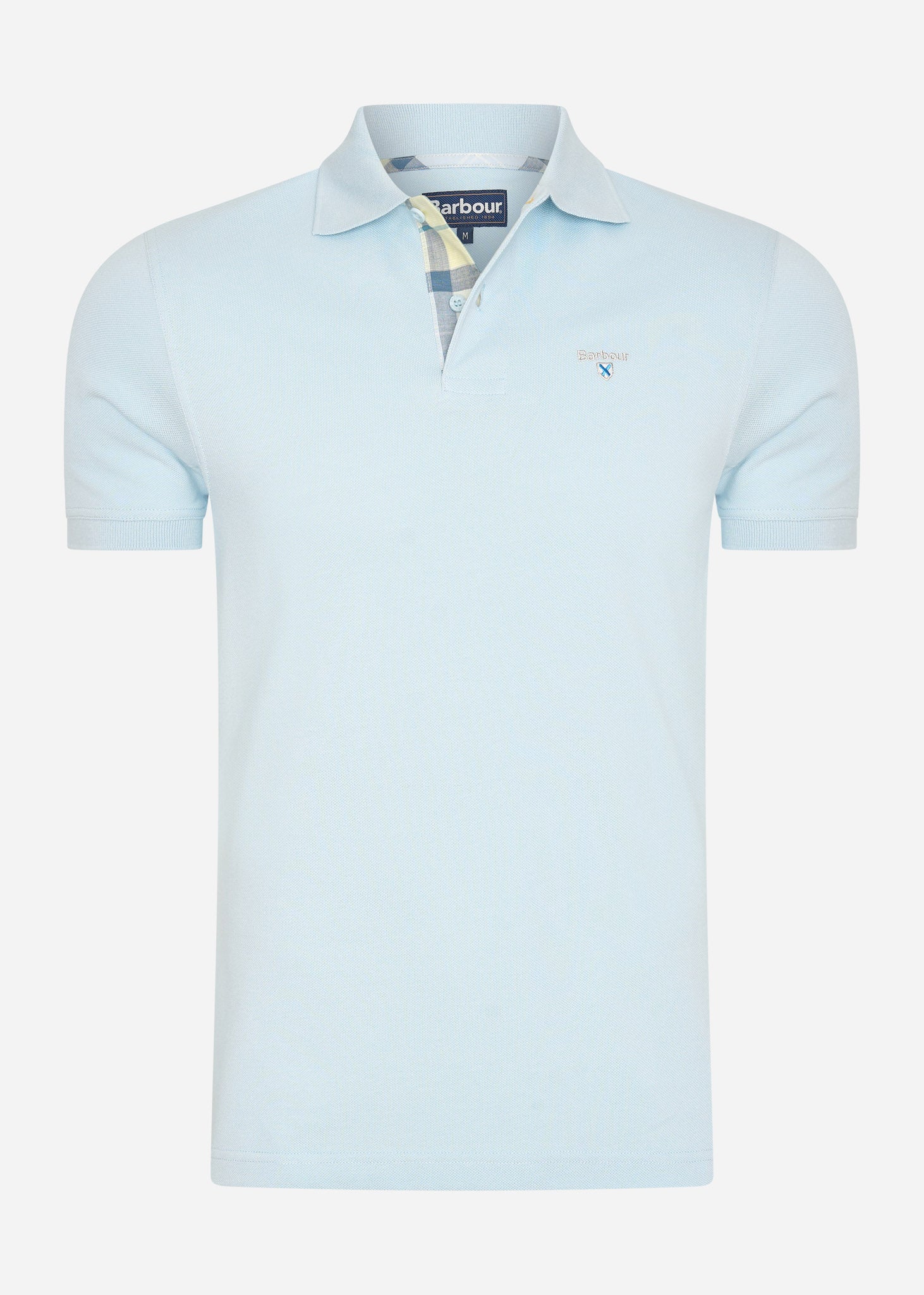 Barbour Polo's  Tartan pique polo - niagra mist 