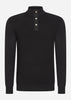 Barbour International Truien  Murrey quarter placket knit - black 