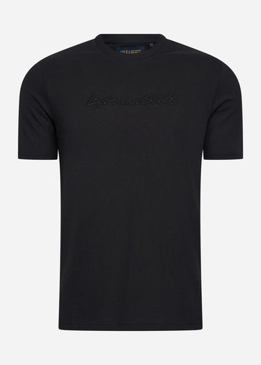 Lyle & Scott T-shirts  Script embroidery t-shirt - jet black jet black 