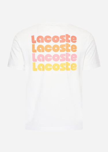 Lacoste T-shirts  Lacoste backprint tee - white 
