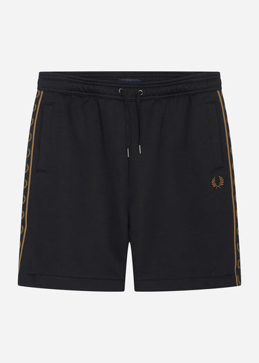 Fred Perry Korte Broeken  Taped sweat short - black warm stone 
