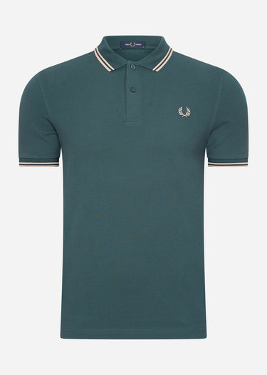 Fred Perry Polo's  Twin tipped fred perry shirt - petrol blue 