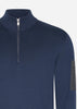 Barbour International Truien  Blades cotton half zip jumper - navy 