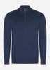 Barbour International Truien  Blades cotton half zip jumper - navy 