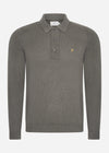 Farah Truien  Sweater hamlet knit ls polo - charcoal 