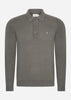 Farah Truien  Sweater hamlet knit ls polo - charcoal 