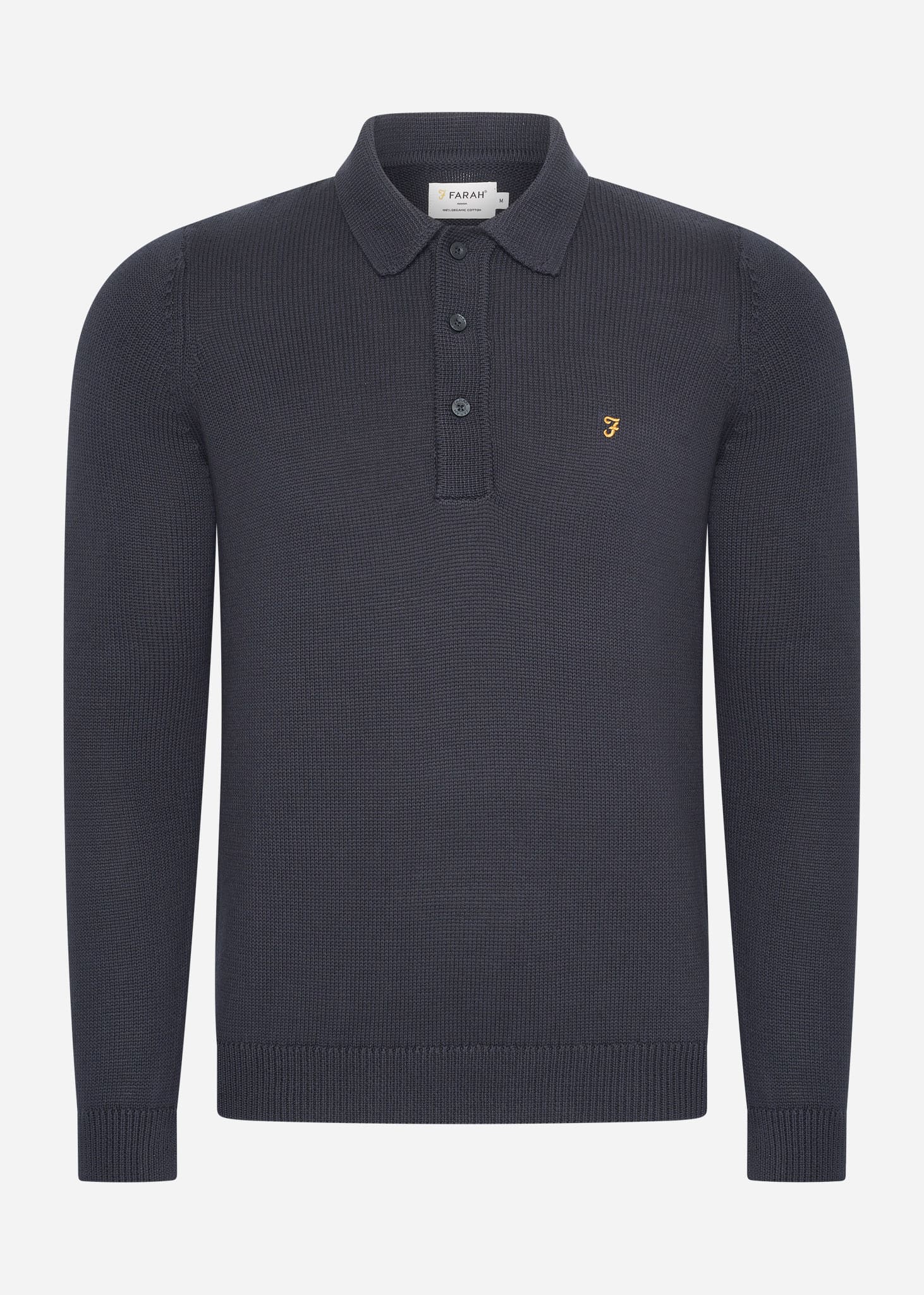 Farah Truien  Sweater hamlet knit ls polo - true navy 