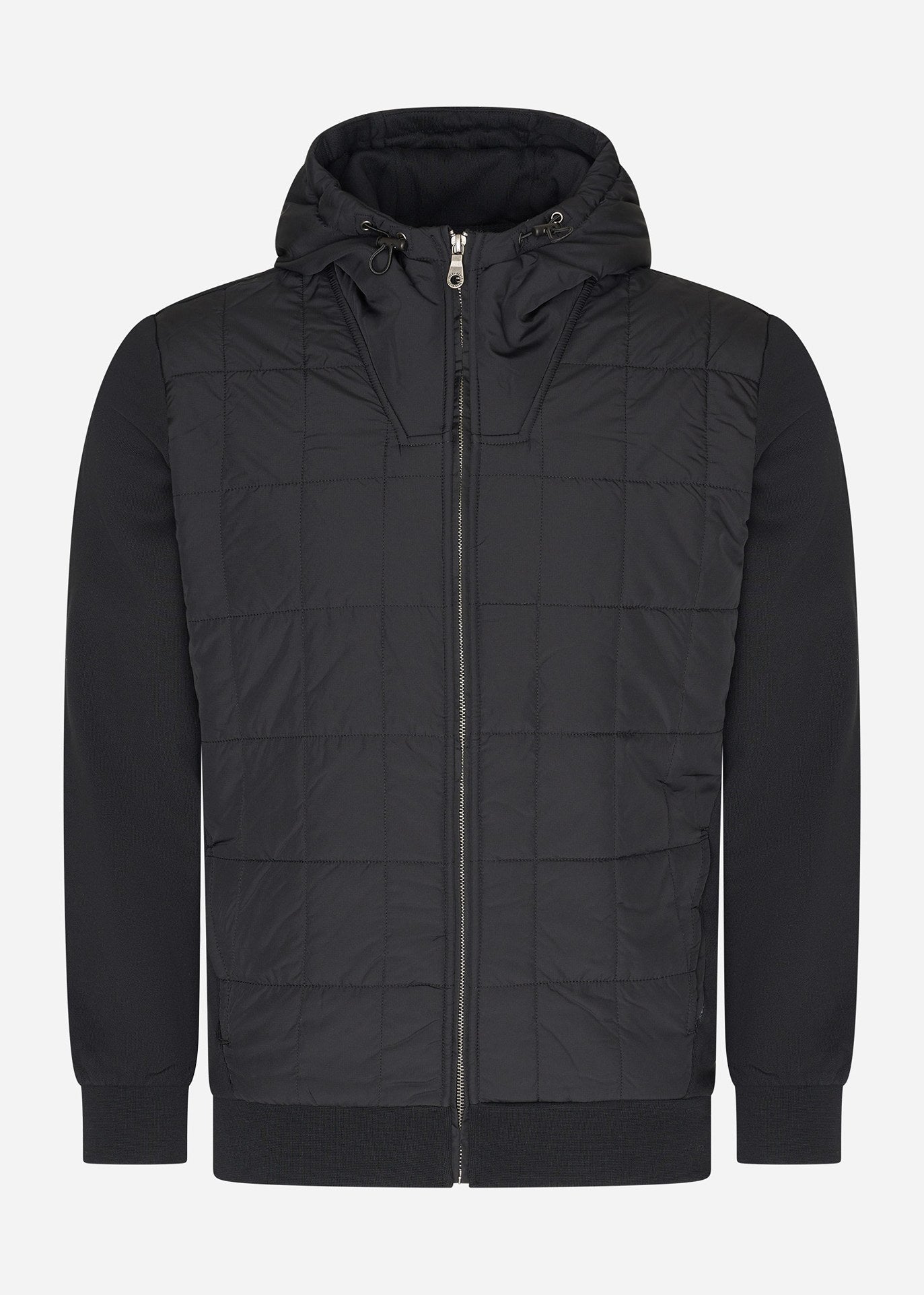 Lyle & Scott Hoodies  Hybrid quilted zip through hoodie - jet black 