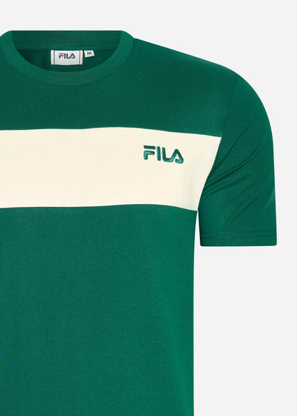 Fila T-shirts  Lankaran blocked tee - aventurine antique white 