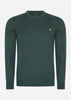 Lyle & Scott Truien  Cotton merino crew neck jumper - argyle teal 