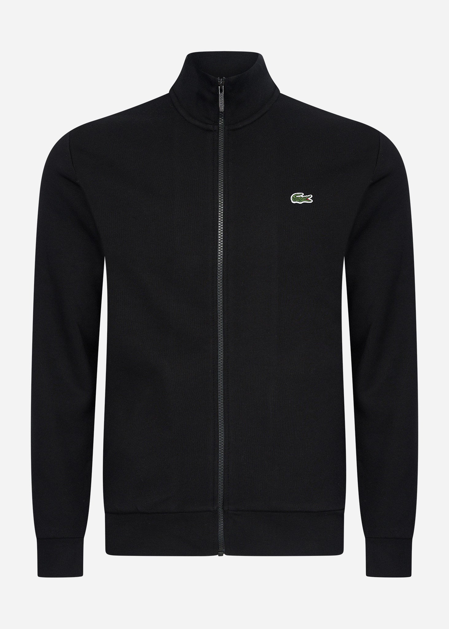 Lacoste Vesten  Brushed fleece zip through sweater - black 