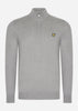 Lyle & Scott Truien Bundle cotton merino quarter zip jumper - jet black - dark navy - mid grey marl