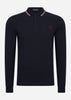 Fred Perry Longsleeve Polo's  LS twin tipped shirt - navy snow white burnt red 