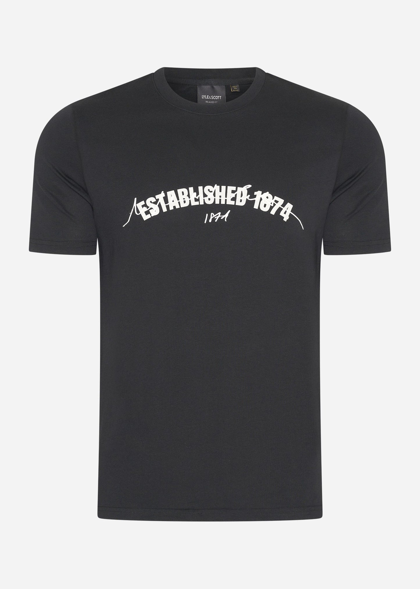 Lyle & Scott T-shirts  Established 1874 graphic t-shirt  - jet black 