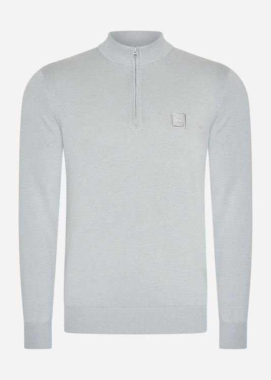 Marshall Artist Truien A Siren knitted 1/4 zip - nardo grey