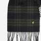 Lyle & Scott Sjaals  Tartan lambswool scarf - mountain moss 