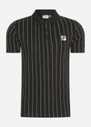 Fila Polo's  Luckenwalde polo shirt - black bright white striped 