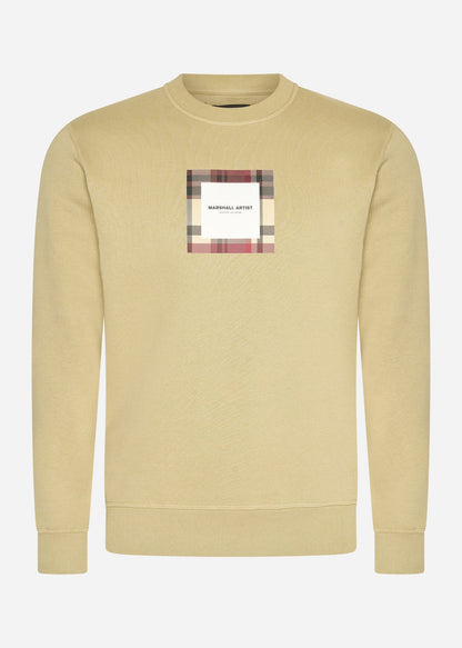 Marshall Artist Truien  UK ism box logo crewneck - sandstone 