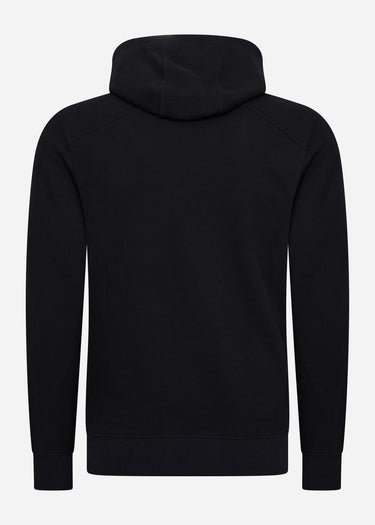 MA.Strum Hoodies  Chest print overhead hoody - jet black 