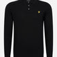 Lyle & Scott Longsleeve Polo's  Long sleeve knitted polo shirt - jet black 