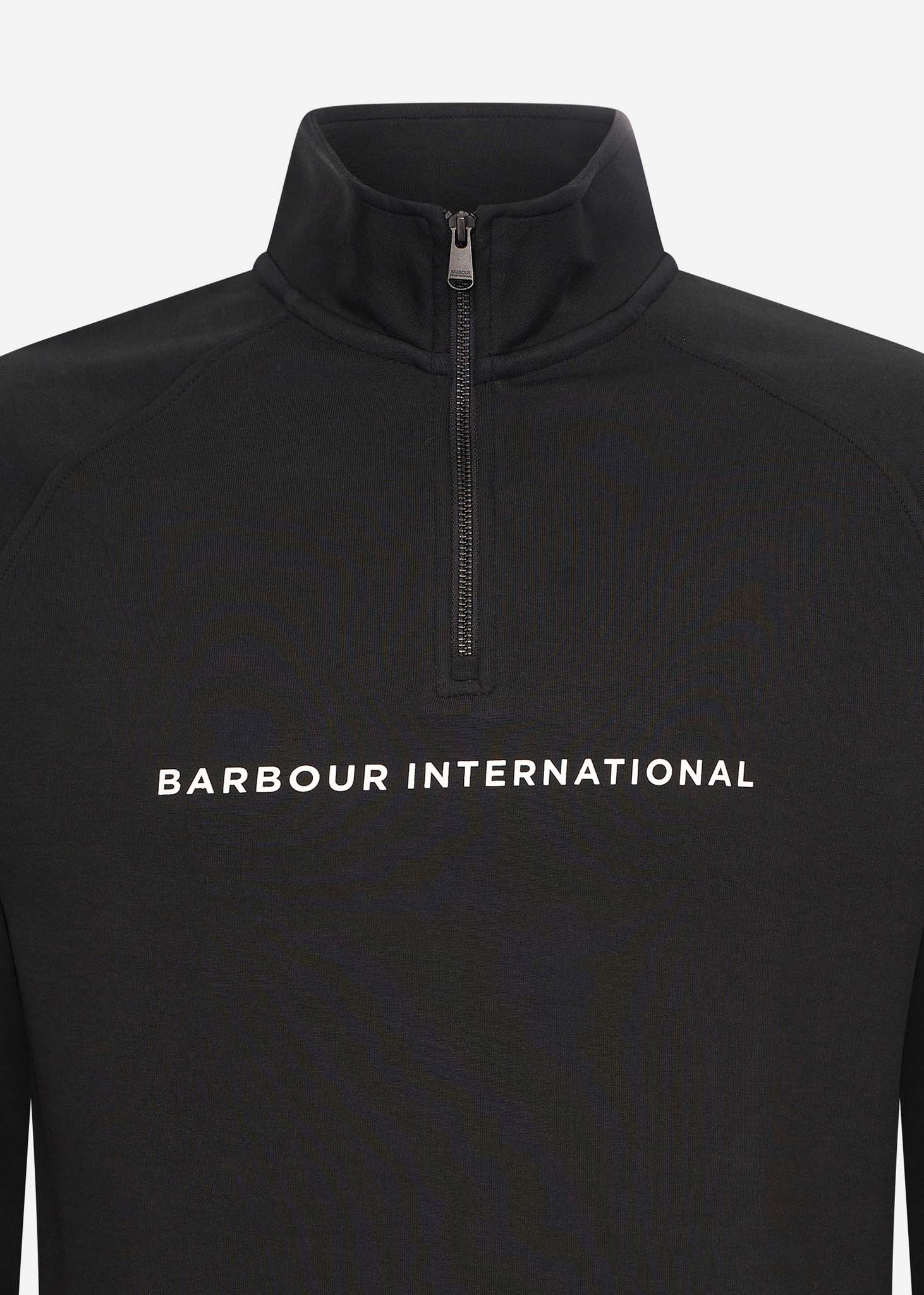 Barbour International Truien  Motored funnel sweat - black 