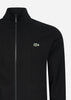 Lacoste Vesten  Brushed fleece zip through sweater - black 