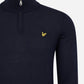 Lyle & Scott Truien  Premium quarter zip merino mix - dark navy 