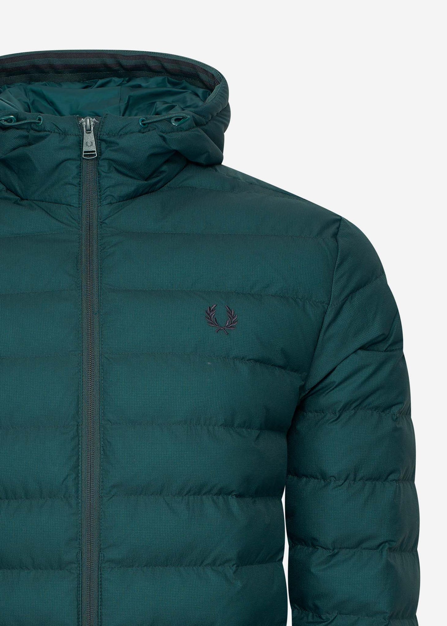 Hooded insulated jacket - petrol blue