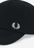 Fred Perry Petten  Pique classic cap - black snow white 