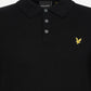 Lyle & Scott Longsleeve Polo's  Long sleeve knitted polo shirt - jet black 