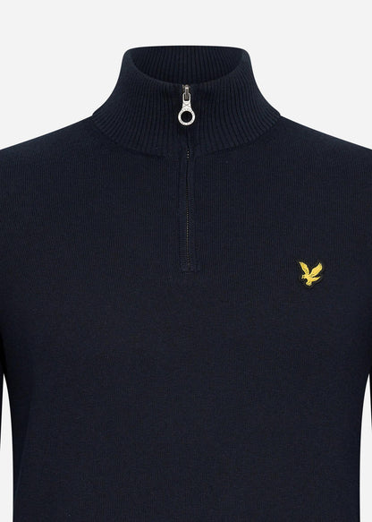 Lyle & Scott Truien  Cotton merino quarter zip jumper - dark navy 