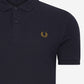 Fred Perry Polo's  Plain fred perry shirt - navy dark caramel 