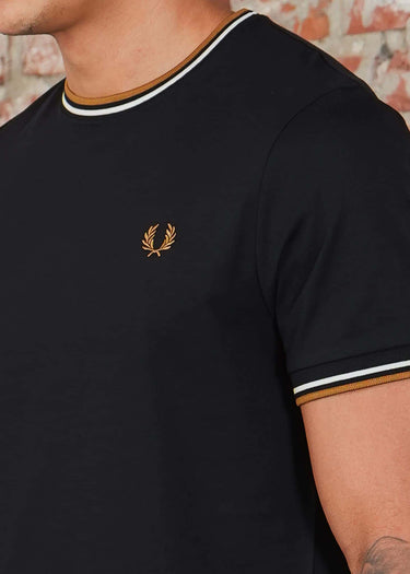 Fred Perry T-shirts Twin tipped t-shirt - black P69