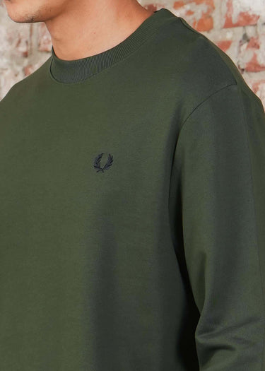 Fred Perry Truien Crew neck sweatshirt - crtgrn snwt nvy
