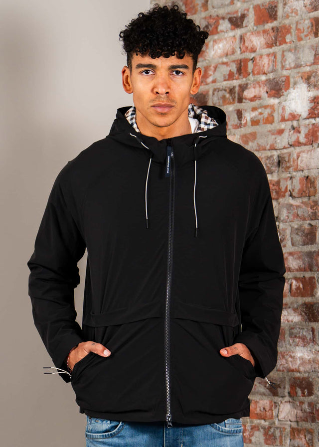 Aquascutum Jackets Shell sp hooded jacket - black