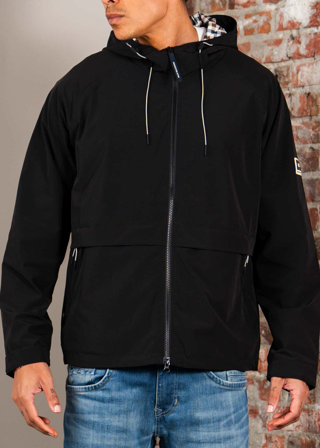 Aquascutum Jackets Shell sp hooded jacket - black