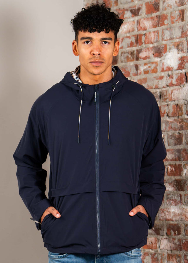 Aquascutum Jackets Shell sp hooded jacket - navy