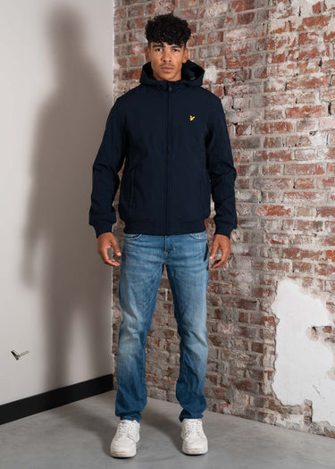 Lyle & Scott Jassen Fleece back softshell jacket - dark navy