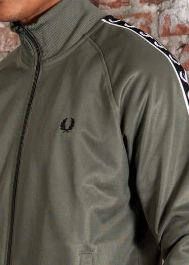 Fred Perry Vesten Taped track jacket - laurel wreath green black