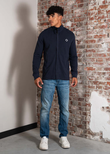 MA.Strum Vesten Pique full zip - ink navy