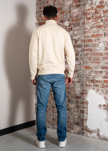 MA.Strum Truien Neo quarter zip sweat - burnt cream