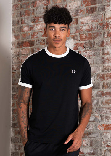 Fred Perry T-shirts Taped ringer t-shirt - black