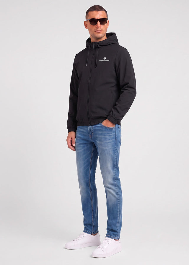 Sergio Tacchini Sweatjacken Carson ripstop stretch hoodie tracktop - black