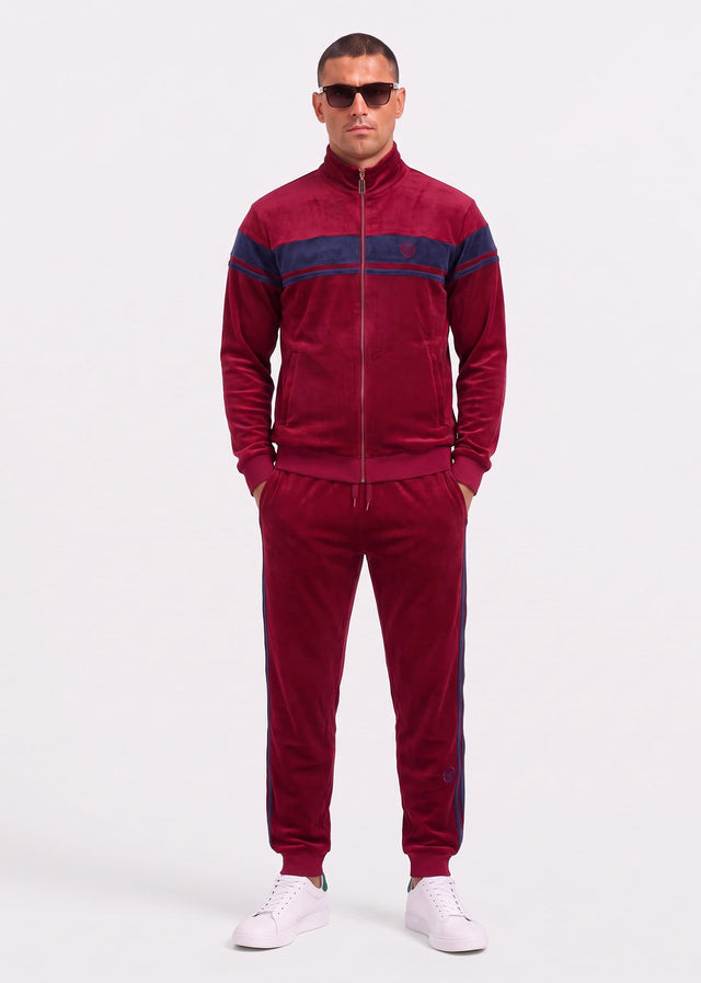Sergio Tacchini Sweatjacken Damarindo velour tracktop - tibetan red