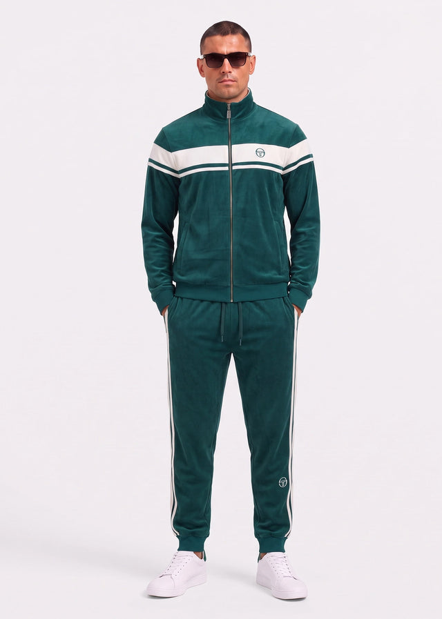 Sergio Tacchini Pants Damarindo velour tracktop - pineneedle